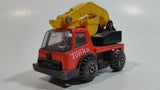 Vintage Tonka Mobile Excavator Truck Orange and Yellow Pressed Steel and Plastic Toy Car Vehicle