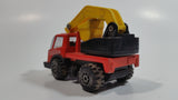Vintage Tonka Mobile Excavator Truck Orange and Yellow Pressed Steel and Plastic Toy Car Vehicle