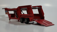 Vintage 1976 Lesney Matchbox Super Kings No. K-10 Car Transporter Car Carrier Semi Trailer Red Die Cast Toy Car Vehicle