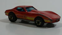 1982 Hot Wheels Gold Hot Ones Corvette Stingray Red Die Cast Toy Car Vehicle - Hong Kong