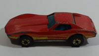 1982 Hot Wheels Gold Hot Ones Corvette Stingray Red Die Cast Toy Car Vehicle - Hong Kong