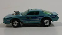 1990 Hot Wheels Blown Camaro Z28 Light Blue Turquoise Die Cast Toy Car Vehicle UH