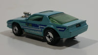 1990 Hot Wheels Blown Camaro Z28 Light Blue Turquoise Die Cast Toy Car Vehicle UH