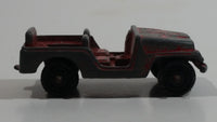 Vintage Tootsie Toys Red Military Jeep Die Cast Toy Car Vehicle Made in Chicago U.S.A.