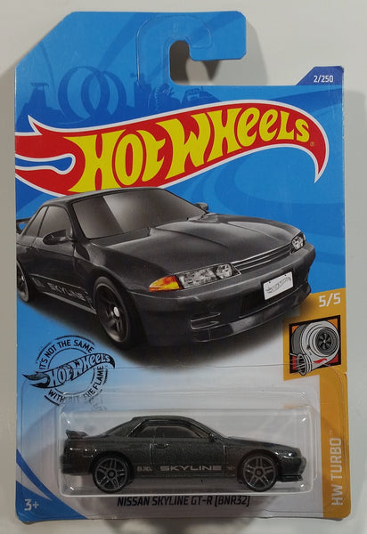 2020 Hot Wheels HW Turbo Nissan Skyline GT-R BNR32 Gunmetal Grey Die Cast Toy Car Vehicle - New in Package Sealed