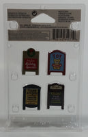 2016 Lemax 4 Accessories Store Signs #64071 New in Package