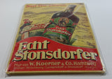 Vintage Style Echt Stonsdorfer Seit 140 Jahren Nur von W. Koerner & Co. Hamburg 8" x 11 3/4" Embossed Tin Metal Sign