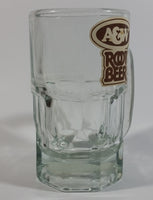 Vintage A & W Root Beer Logo 5 3/4" Tall Clear Glass Mug