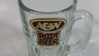 Vintage A & W Root Beer Logo 5 3/4" Tall Clear Glass Mug