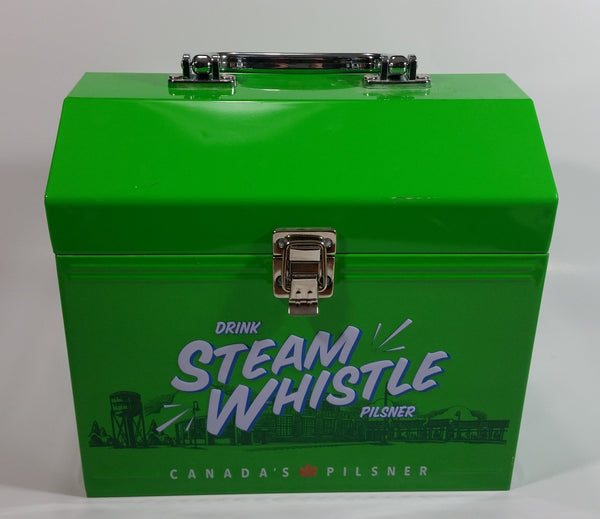 Drink Steam Whistle Pilsner Canada's Pilsner Beer Bright Green Metal Lunch Box