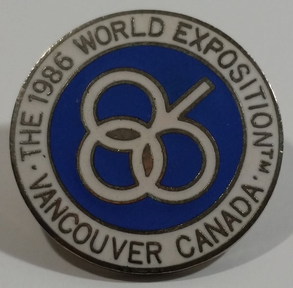 1986 The World Exposition Vancouver, B.C. Canada Round Metal and Enamel Lapel Pin