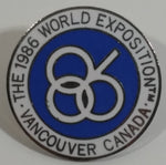 1986 The World Exposition Vancouver, B.C. Canada Round Metal and Enamel Lapel Pin