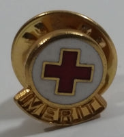 Red Cross Merit Enamel Metal Lapel Pin