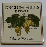 Grgich Hills Estate Napa Valley Square Metal and Enamel Lapel Pin Travel Collectible