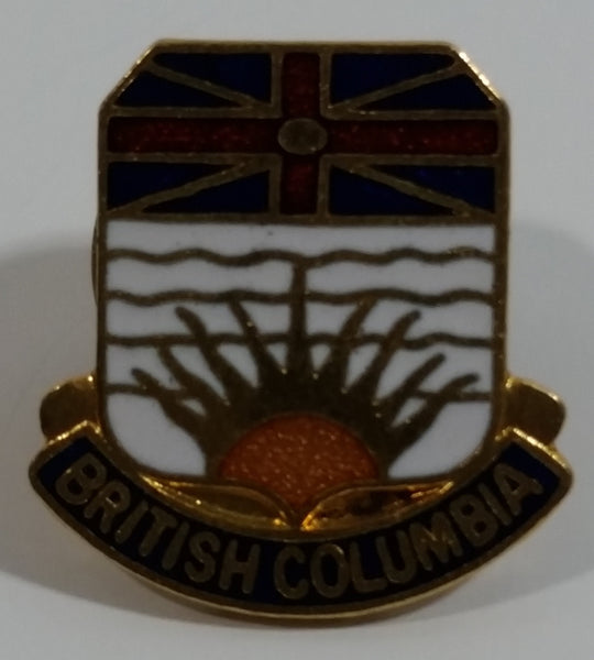 British Columbia Flag Style Enamel Metal Lapel Pin Souvenir Travel Collectible