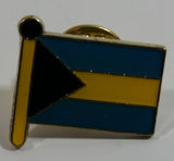 Bahamas Flag Shaped Enamel Metal Lapel Pin Souvenir Travel Collectible