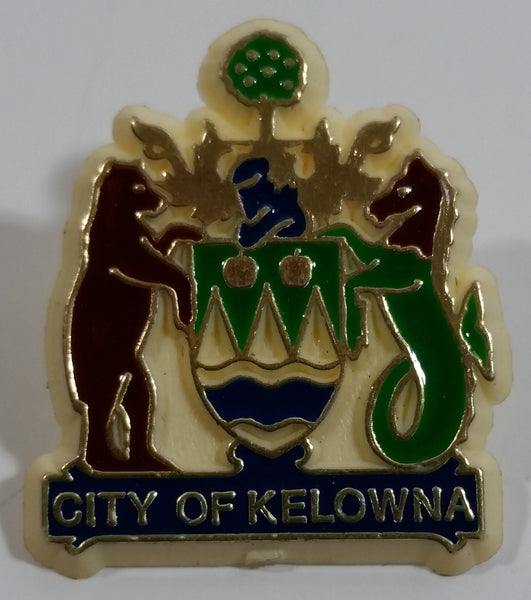 City of Kelowna Hard Plastic Lapel Pin Souvenir Travel Collectible