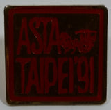 '91 Asia Taipei Enamel Metal Lapel Pin Souvenir Travel Collectible