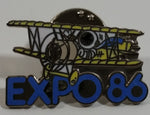 1986 Vancouver Exposition Expo 86 Ernie The Astronaut Flying an Airplane Enamel Metal Lapel Pin