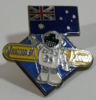 1986 Vancouver Exposition Expo 86 Ernie The Astronaut with Australia Flag Metal Lapel Pin