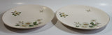 Vintage Johnson Bros Jasmine or North Carolina Piedmont Style White Flowers Gold Rimmed 10" Diameter Dinner Plates Set of 2
