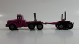 Vintage 1971 Lesney Matchbox Super Kings Scammel Contractor Purple Pink Semi Log Hauling Truck Pink Purple Die Cast Toy Car Vehicle