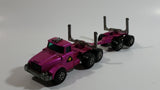 Vintage 1971 Lesney Matchbox Super Kings Scammel Contractor Purple Pink Semi Log Hauling Truck Pink Purple Die Cast Toy Car Vehicle