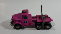 Vintage 1971 Lesney Matchbox Super Kings Scammel Contractor Purple Pink Semi Log Hauling Truck Pink Purple Die Cast Toy Car Vehicle