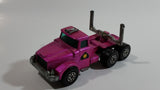 Vintage 1971 Lesney Matchbox Super Kings Scammel Contractor Purple Pink Semi Log Hauling Truck Pink Purple Die Cast Toy Car Vehicle