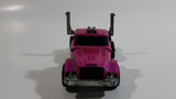 Vintage 1971 Lesney Matchbox Super Kings Scammel Contractor Purple Pink Semi Log Hauling Truck Pink Purple Die Cast Toy Car Vehicle