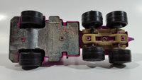 Vintage 1971 Lesney Matchbox Super Kings Scammel Contractor Purple Pink Semi Log Hauling Truck Pink Purple Die Cast Toy Car Vehicle