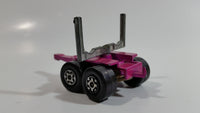 Vintage 1971 Lesney Matchbox Super Kings Scammel Contractor Purple Pink Semi Log Hauling Truck Pink Purple Die Cast Toy Car Vehicle