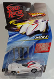 2008 Hot Wheels Speed Racer Movie Mach 6 Jump Jacks White Plastic Die Cast Toy Car Vehicle PR5 - New in Package Sealed