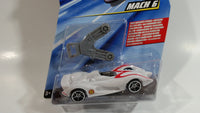 2008 Hot Wheels Speed Racer Movie Mach 6 Saw Blades White Plastic Die Cast Toy Car Vehicle OH5 - New in Package Sealed