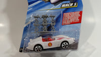 2008 Hot Wheels Speed Racer Movie Mach 5 Jump Jacks White Plastic Die Cast Toy Car Vehicle 5DOT - New in Package Sealed