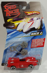 2008 Hot Wheels Speed Racer Movie Mach 4 Saw Blades Red Plastic Die Cast Toy Car Vehicle SB - New in Package Sealed