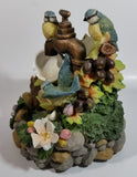 Heritage Mint Flower and Blue Bird Tea Cup Themed Musical Water Fountain
