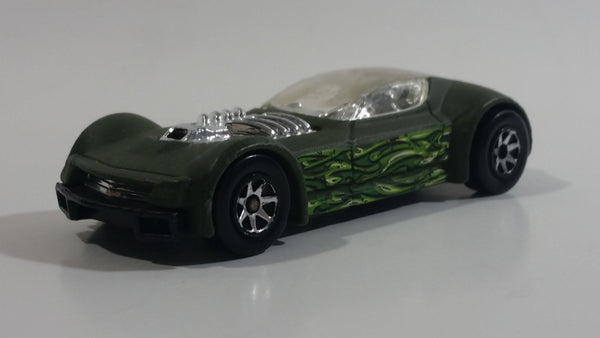 2007 Hot Wheels Camouflage Ballistik Olive Green Die Cast Toy Car Vehicle