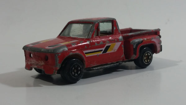 1980s Yatming Chevrolet LUV Stepside Pickup Truck Red No. 1700 Die Cast Toy Car Vehicle