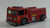 1982 Hot Wheels Fire Eater Red Fire Truck Die Cast Toy Car Vehicle - BW - Blue Lights