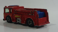 1982 Hot Wheels Fire Eater Red Fire Truck Die Cast Toy Car Vehicle - BW - Blue Lights