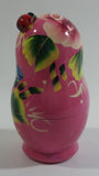 Vintage U.S.S.R Soviet Union Russian Pink with Ladybug Wooden Nesting Dolls Set of 5