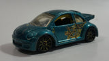 2007 Hot Wheels Pop-Offs Volkswagen New Beetle Cup Metalflake Teal Die Cast Toy Car Vehicle