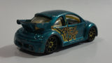 2007 Hot Wheels Pop-Offs Volkswagen New Beetle Cup Metalflake Teal Die Cast Toy Car Vehicle