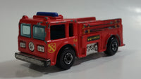 1982 Hot Wheels Fire Eater Red Fire Truck Die Cast Toy Car Vehicle - BW - Blue Lights