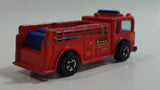 1982 Hot Wheels Fire Eater Red Fire Truck Die Cast Toy Car Vehicle - BW - Blue Lights