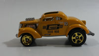 2010 Hot Wheels HW Performance Pass'n Gasser Yellow Gold Die Cast Toy Race Car Vehicle