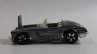 2007 Hot Wheels Engine Revealers '58 Corvette Coupe Convertible Metallic Grey Die Cast Toy Car Vehicle with Opening Hood