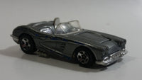 2007 Hot Wheels Engine Revealers '58 Corvette Coupe Convertible Metallic Grey Die Cast Toy Car Vehicle with Opening Hood