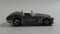 2007 Hot Wheels Engine Revealers '58 Corvette Coupe Convertible Metallic Grey Die Cast Toy Car Vehicle with Opening Hood